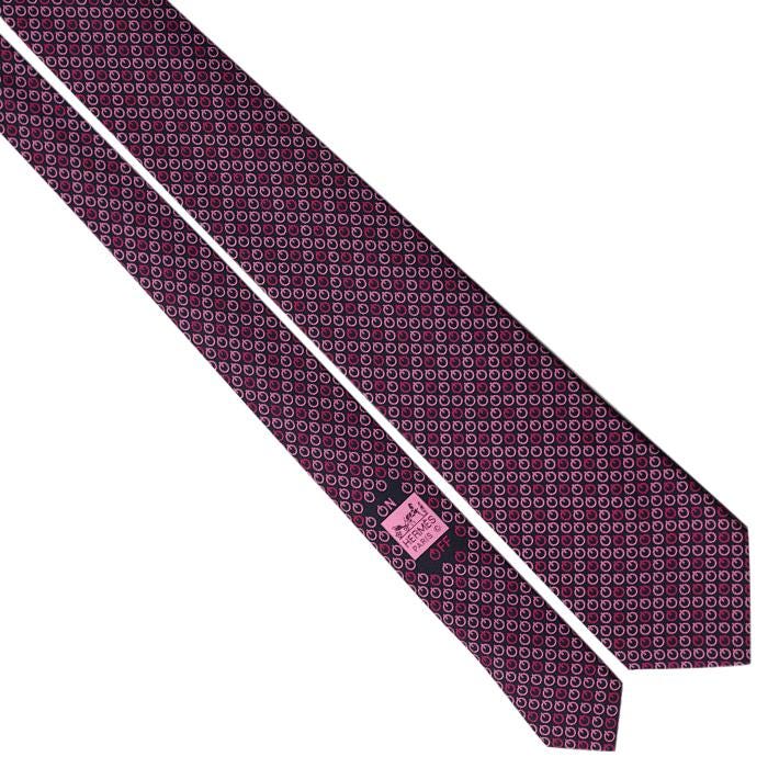 Hermes Men's Silk Tie Power On/Off Pattern 645667 | Necktie Cravate