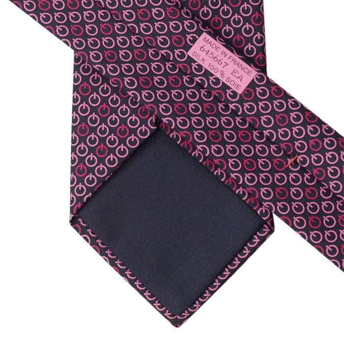 Hermes Men's Silk Tie Power On/Off Pattern 645667 | Necktie Cravate