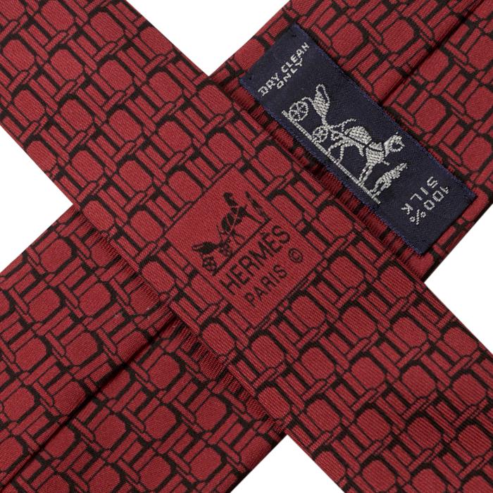 Hermes Men's Silk Tie Geometric Pattern 5410 | Necktie Cravate
