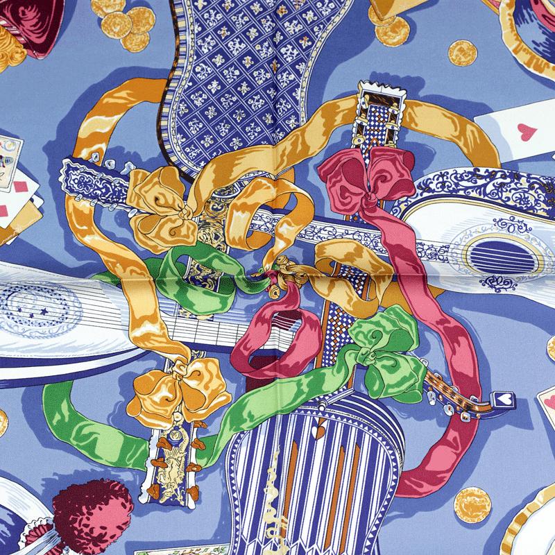Hermes Scarf "Au Clair de la Lune" by Sandra Laroche 90cm Silk | Carre Foulard
