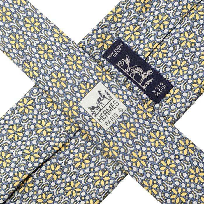 Hermes Men's Silk Tie Geometric Pattern 5010 | Necktie Cravate