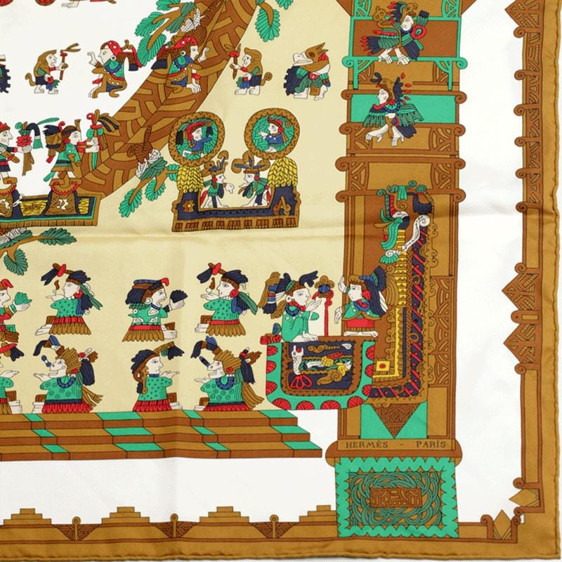 Hermes Scarf "Astres et Soleils" by Annie Faivre Vintage 90cm Silk