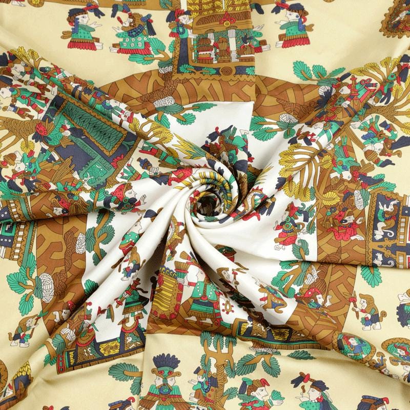 Hermes Scarf "Astres et Soleils" by Annie Faivre Vintage 90cm Silk | Foulard Carre