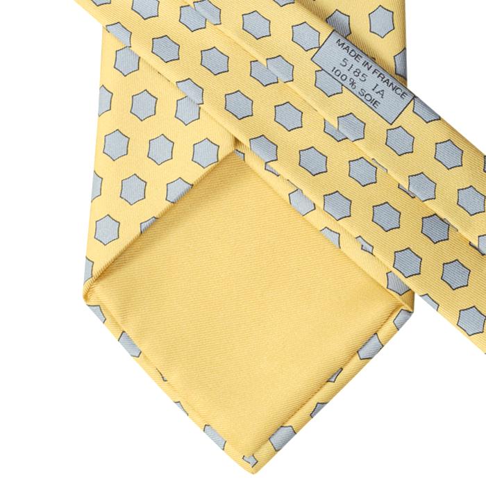 Hermes Men's Silk Tie Geometric Pattern 5185