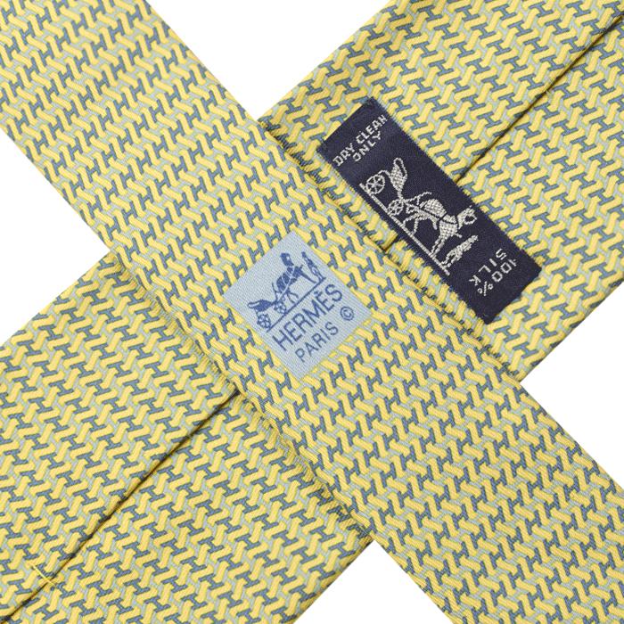 Hermes Men's Silk Tie H Geometric Pattern 5503 | Necktie Cravate