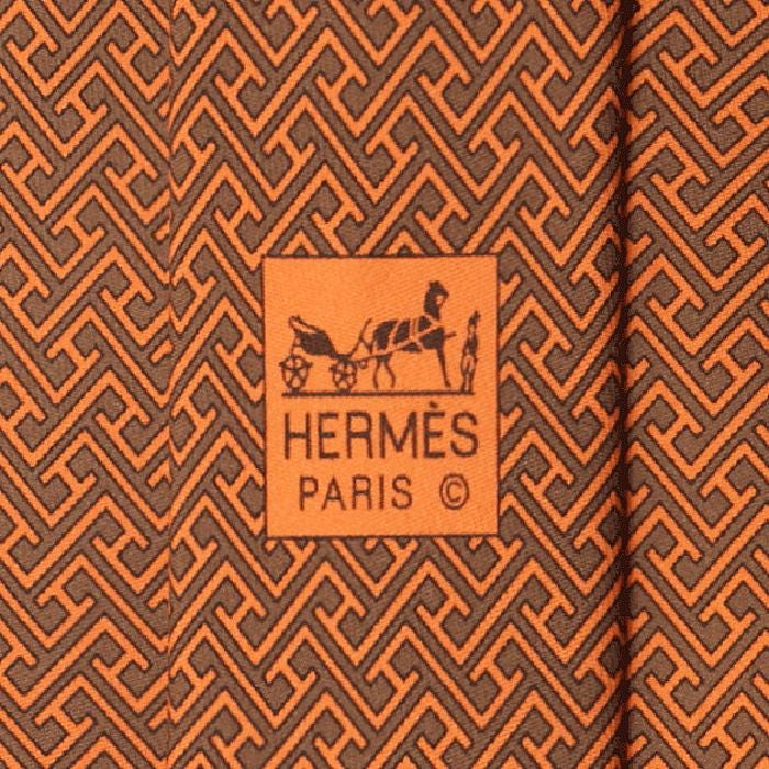 Hermes Men's Silk Tie Geometric Pattern 5293 | Necktie Cravate