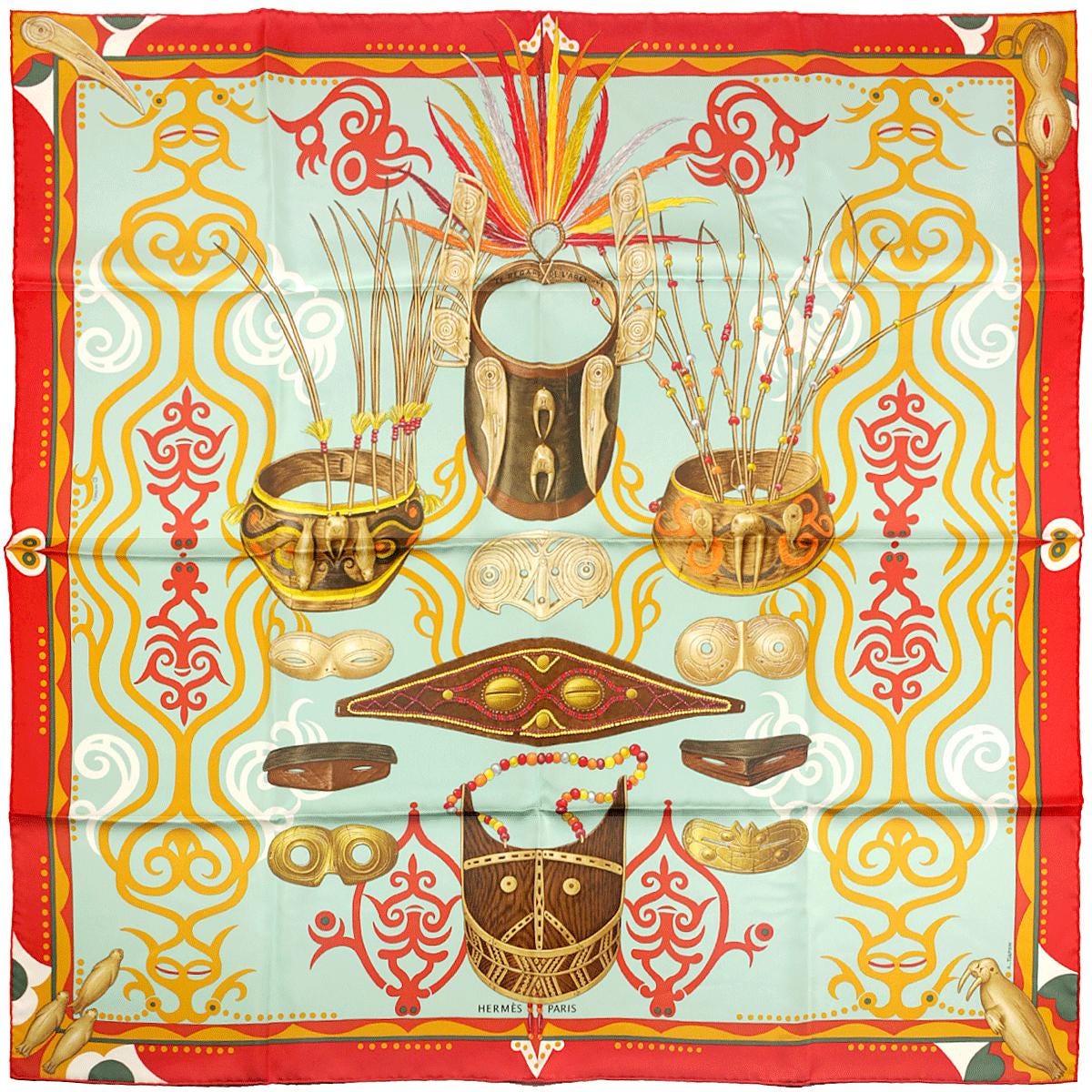 Hermes Scarf "Le Regard de l’Arctique" by Antoine Tzapoff 90cm Silk