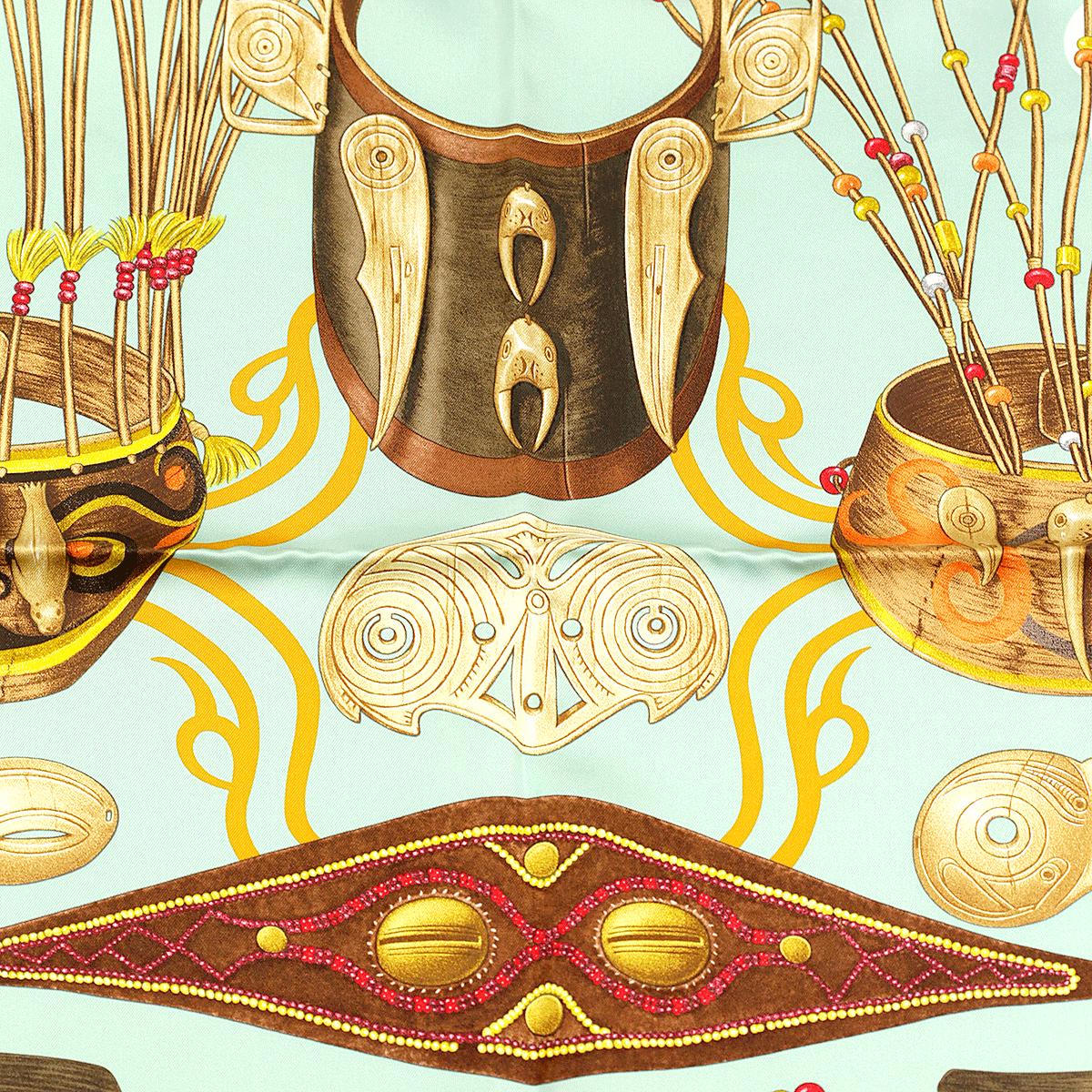 Hermes Scarf "Le Regard de l’Arctique" by Antoine Tzapoff 90cm Silk