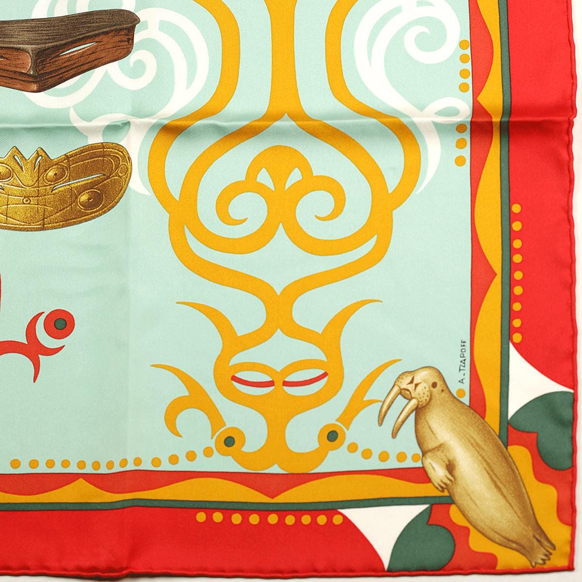 Hermes Scarf "Le Regard de l’Arctique" by Antoine Tzapoff 90cm Silk