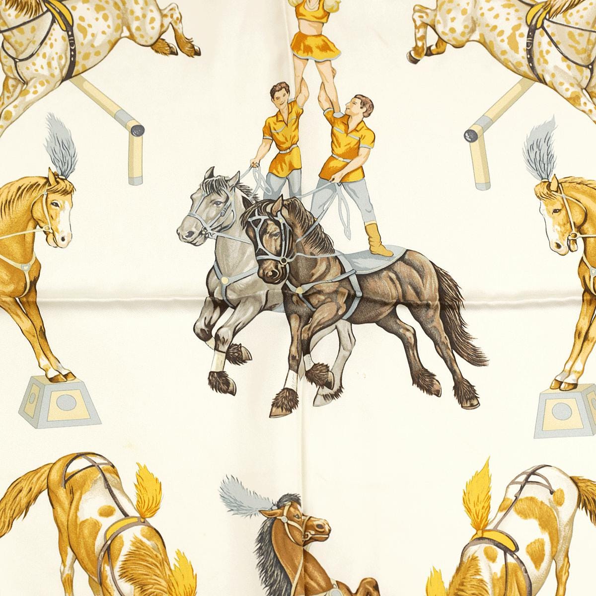 Hermes Scarf "En Piste" by Robert Dallet 90cm Silk | Foulard Carre