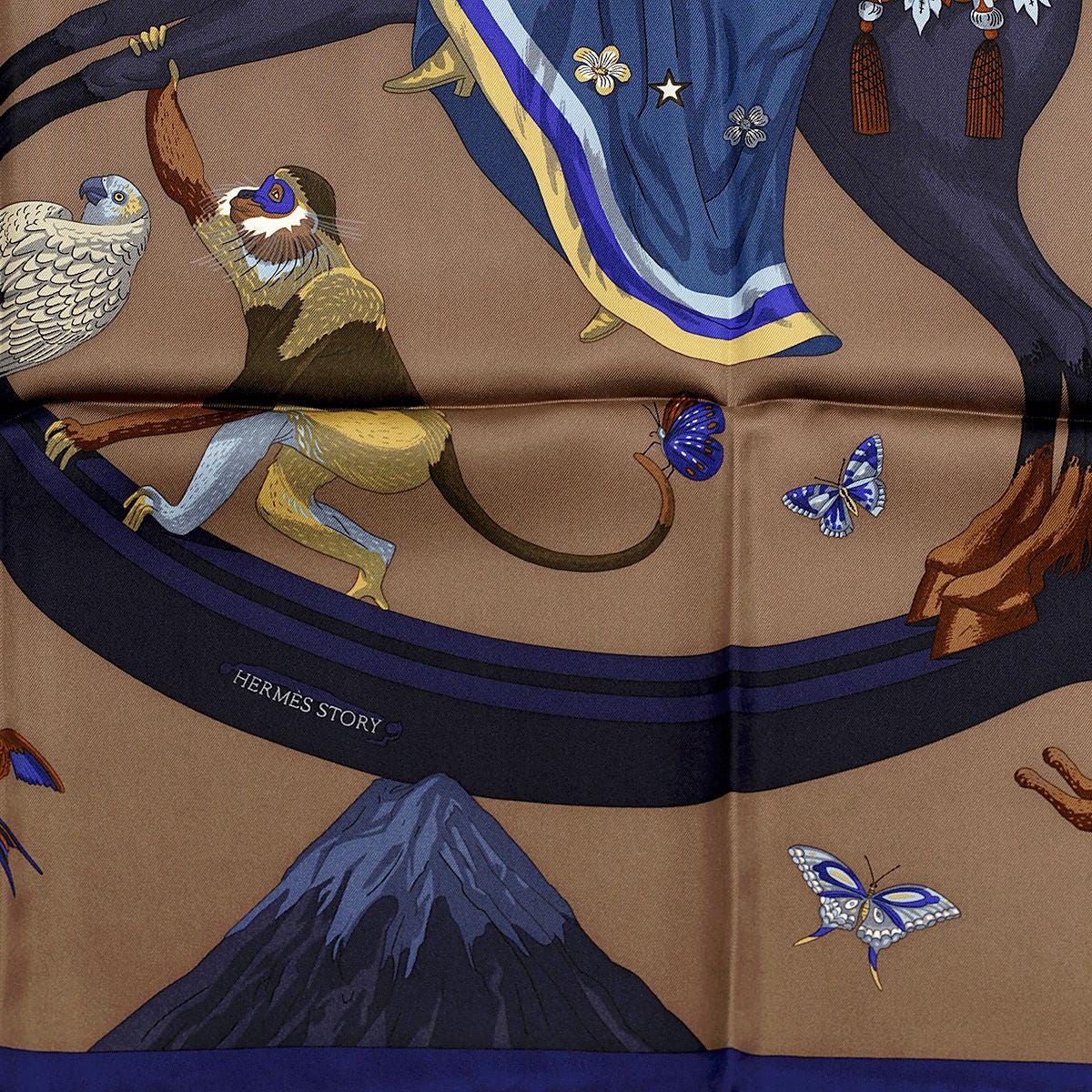 Hermes Scarf "Hermès Story" by Jonathon Burton 90cm Silk | Carre Foulard