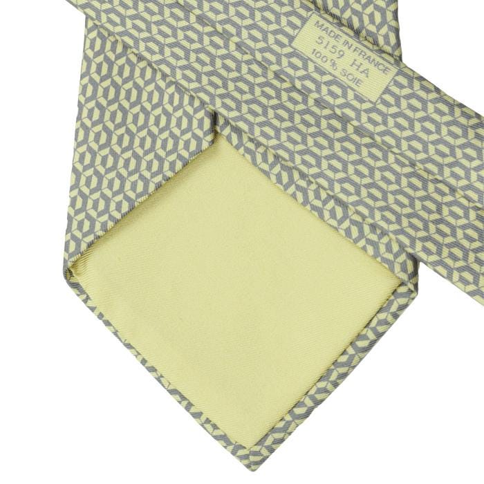 Hermes Men's Silk Tie Geometric Pattern 5159 | Necktie Cravate