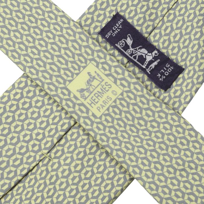 Hermes Men's Silk Tie Geometric Pattern 5159 | Necktie Cravate
