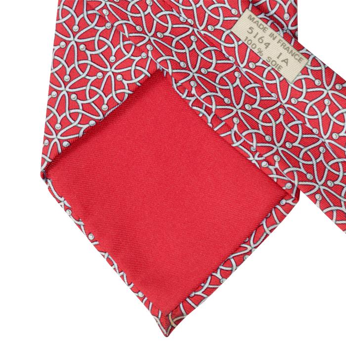 Hermes Men's Silk Tie Equestrian Geometric Pattern 5164 | Necktie Cravate