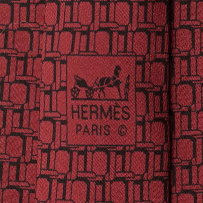 Hermes Men's Silk Tie Geometric Pattern 5410 | Necktie Cravate