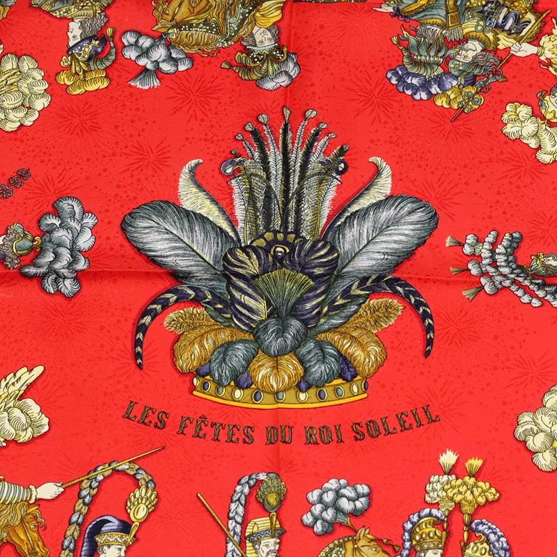 Hermes Scarf "Les Fetes du Roi Soleil" by Michel Duchene 90cm Silk Jacquard