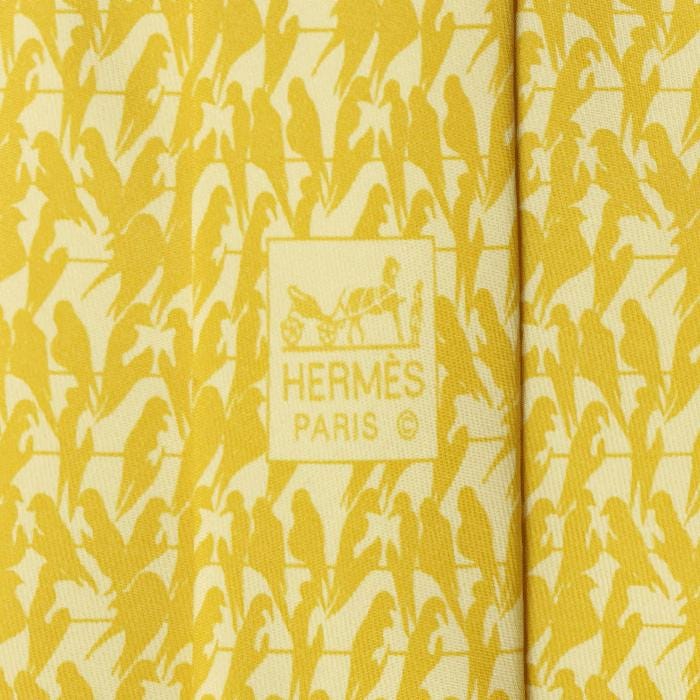 Hermes Men's Silk Tie Bird Silhouettes Pattern 5233
