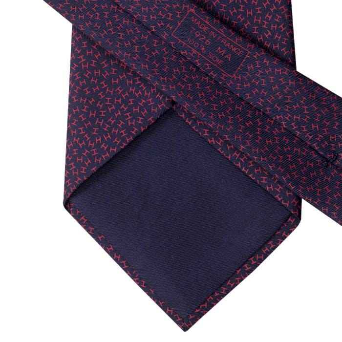 Hermes Men's Silk Tie Geometric H Pattern 7926 | Necktie Cravate