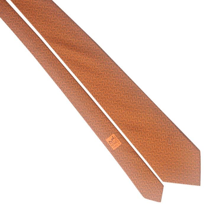 Hermes Men's Silk Tie Geometric Pattern 5293 | Necktie Cravate