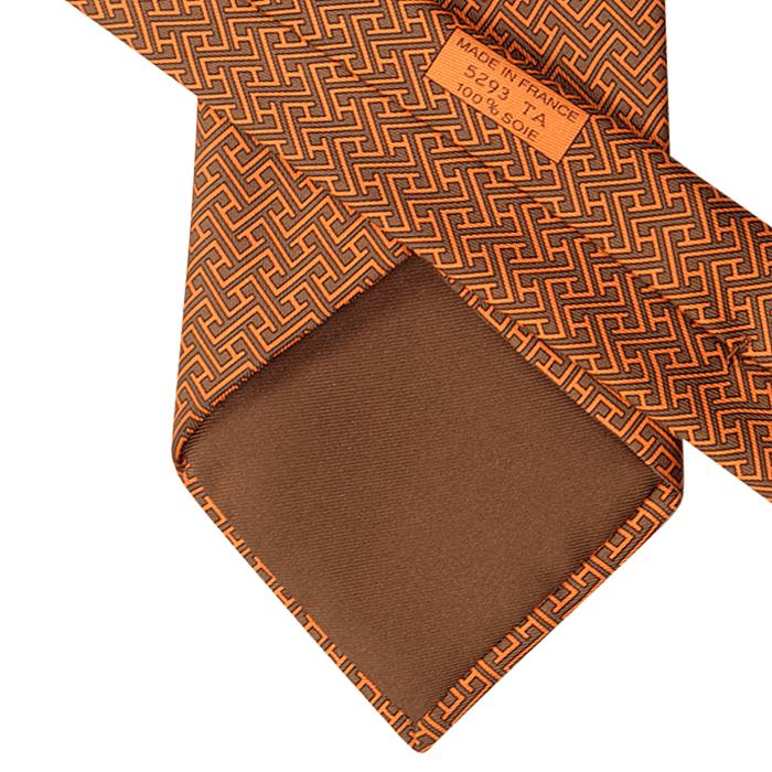 Hermes Men's Silk Tie Geometric Pattern 5293 | Necktie Cravate