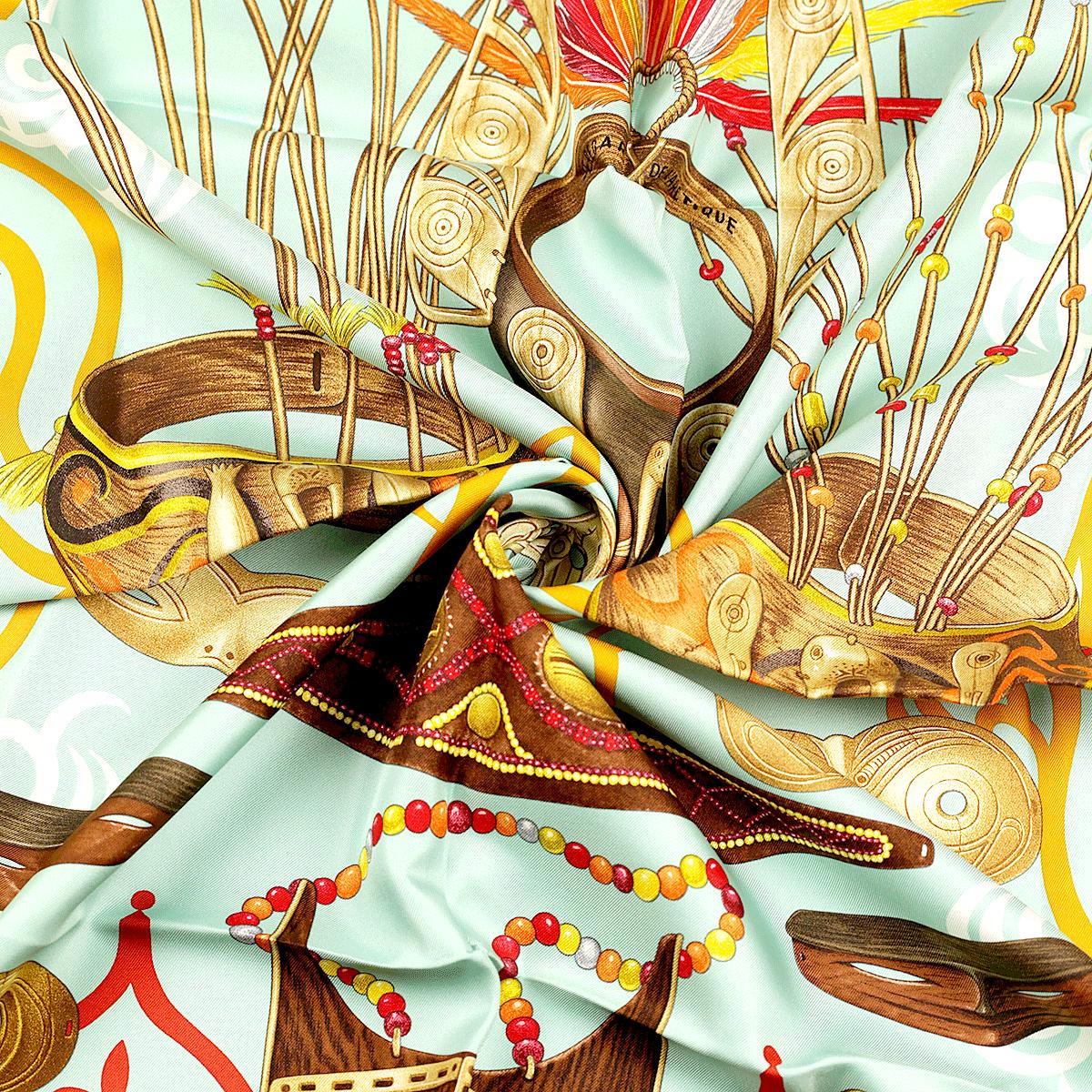 Hermes Scarf "Le Regard de l’Arctique" by Antoine Tzapoff 90cm Silk