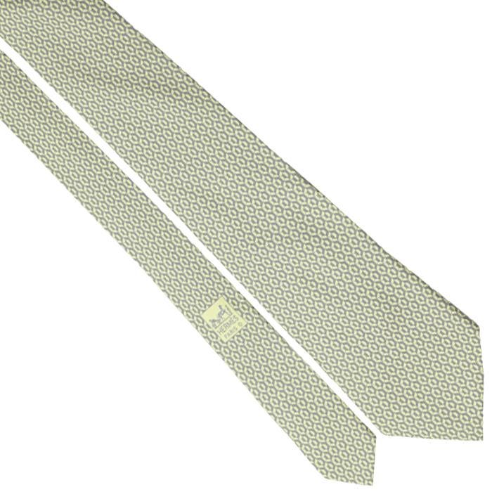 Hermes Men's Silk Tie Geometric Pattern 5159 | Necktie Cravate