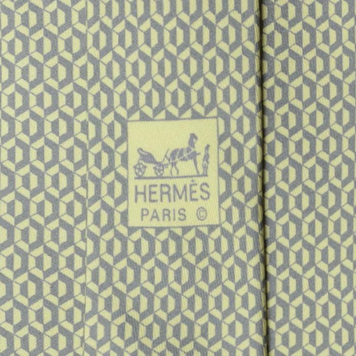 Hermes Men's Silk Tie Geometric Pattern 5159 | Necktie Cravate