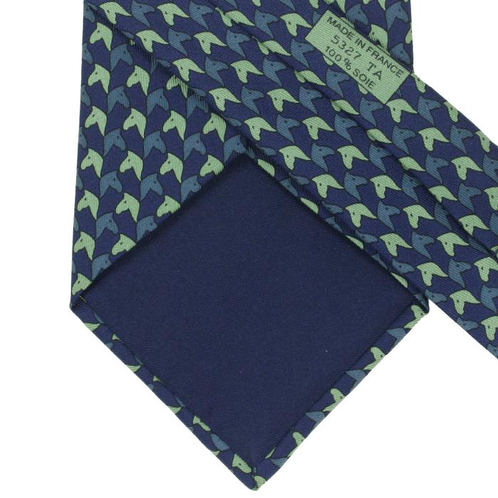 Hermes Men's Silk Tie Horse Heads Pattern 5327 | Necktie Cravate