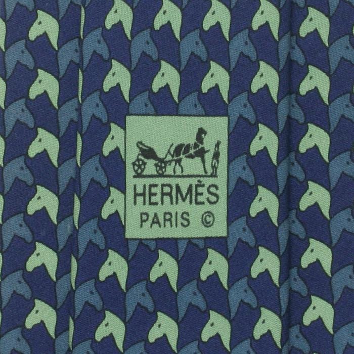 Hermes Men's Silk Tie Horse Heads Pattern 5327 | Necktie Cravate