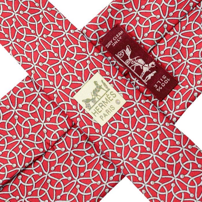 Hermes Men's Silk Tie Equestrian Geometric Pattern 5164 | Necktie Cravate