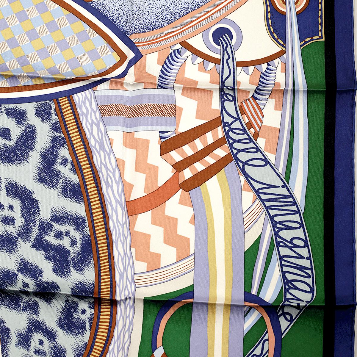 Hermes Scarf "La Selle Imaginaire" by Jan Bajtlik 90cm Silk
