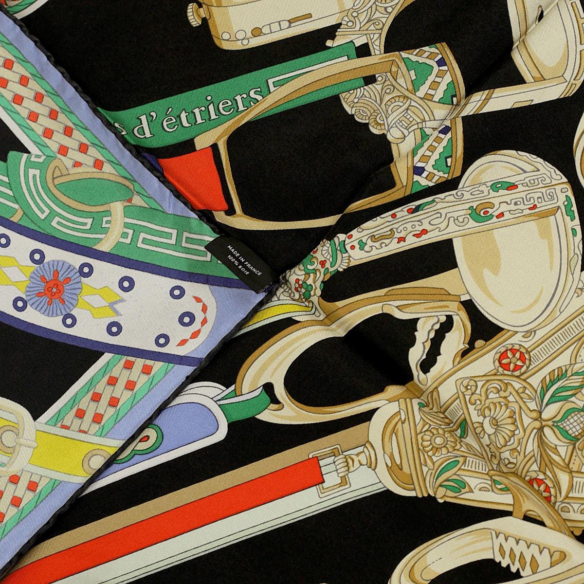 Hermes Scarf "Concours d’Etriers" by Virginie Jamin 90cm Silk Wash Carre