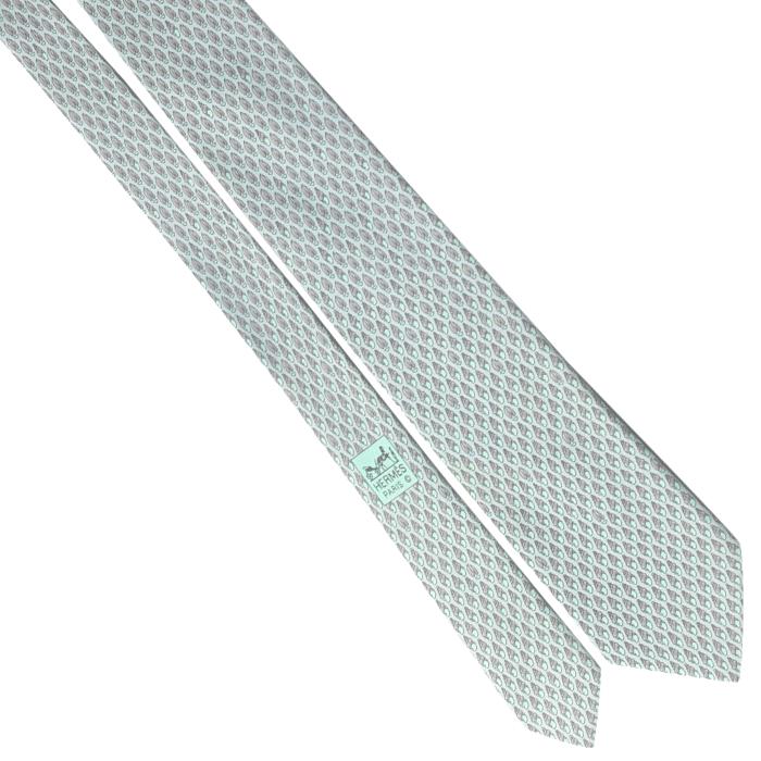 Hermes Men's Silk Tie Sea Shells Pattern 605745 | Necktie Cravate