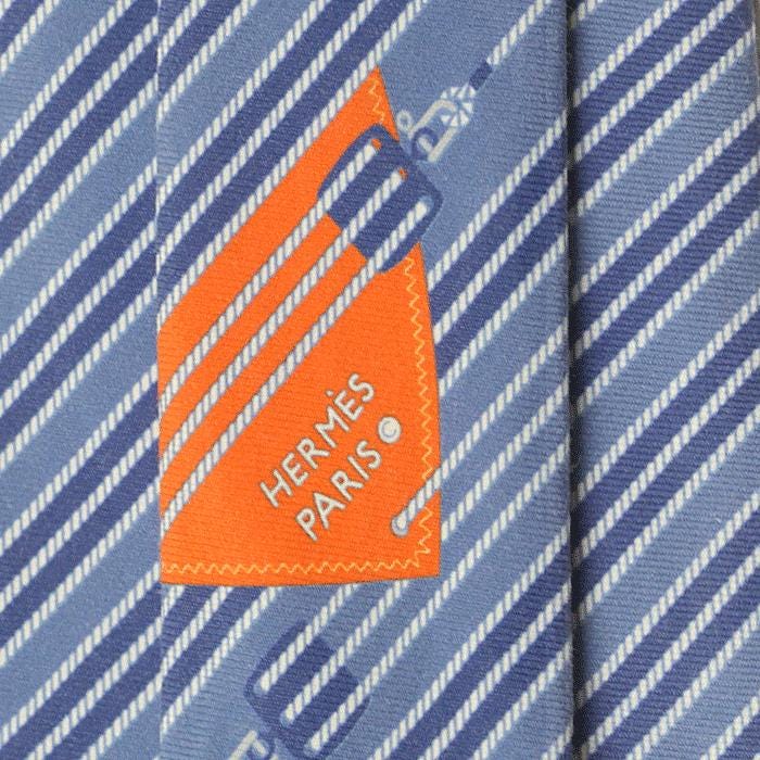 Hermes Men's Silk Tie Modern Geometric Pattern 646007 | Necktie Cravate