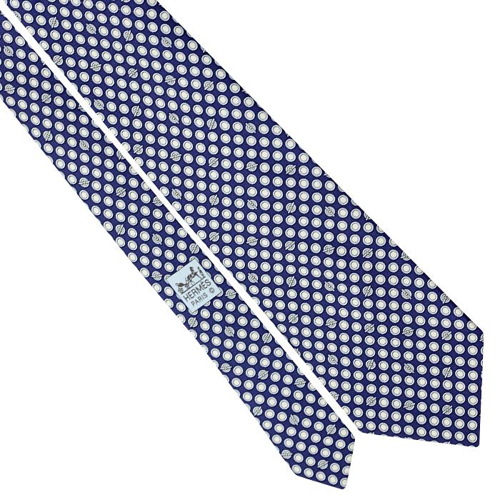 Hermes Men's Silk Tie Geometric Pattern 5250 | Necktie Cravate