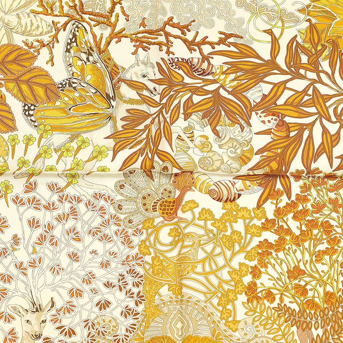 Hermes Scarf "Mythes et Metamorphoses" by Annie Faivre 90cm Silk