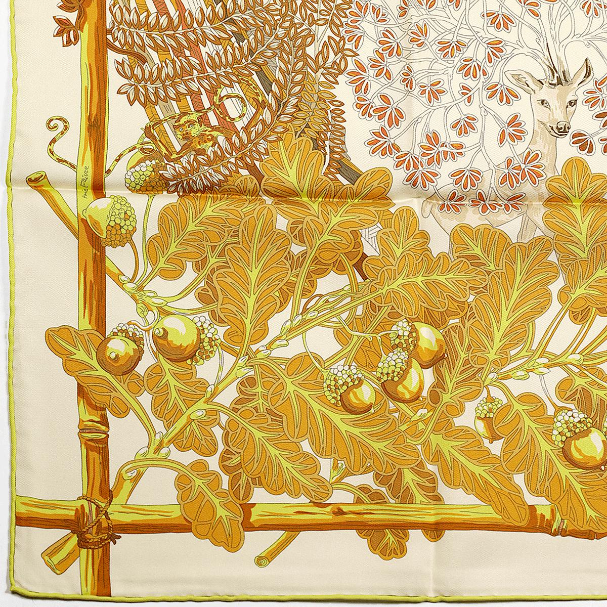 Hermes Scarf "Mythes et Metamorphoses" by Annie Faivre 90cm Silk