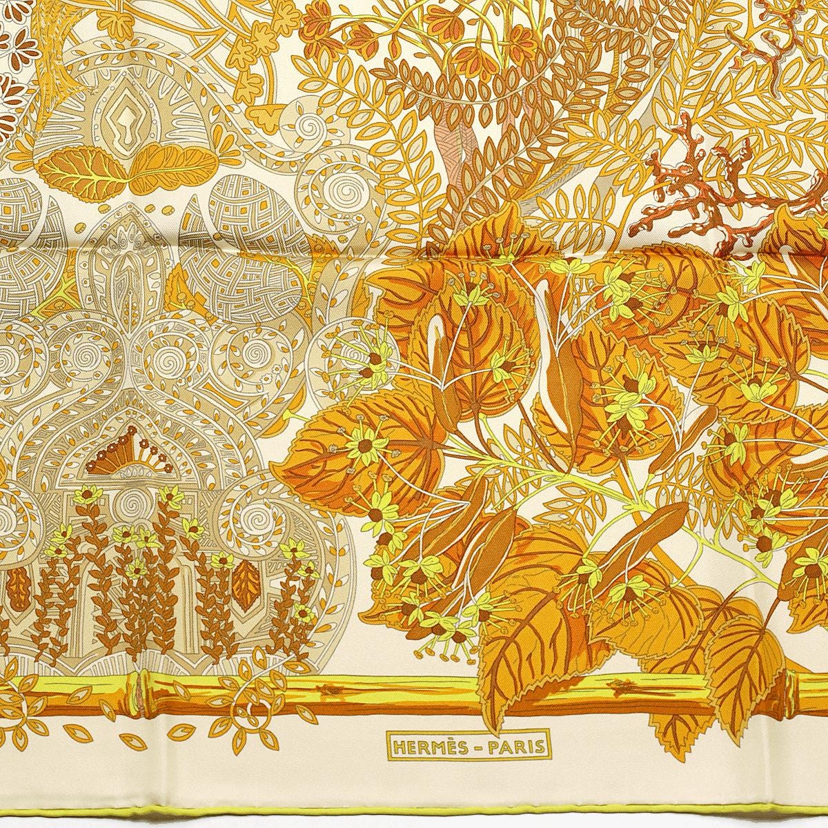 Hermes Scarf "Mythes et Metamorphoses" by Annie Faivre 90cm Silk