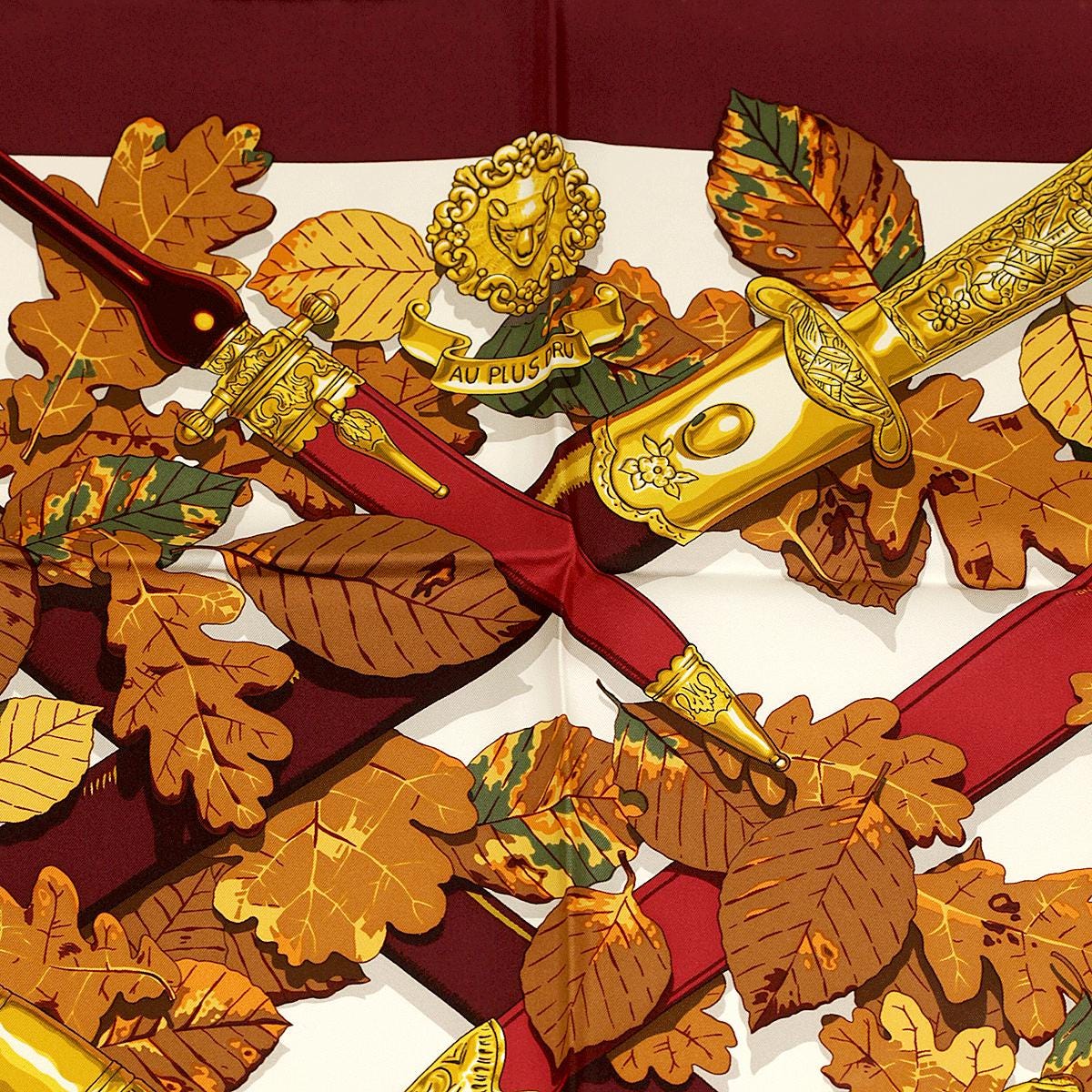 Hermes Scarf "Au Plus Dru" by Vladimir Rybaltchenko 90cm Silk