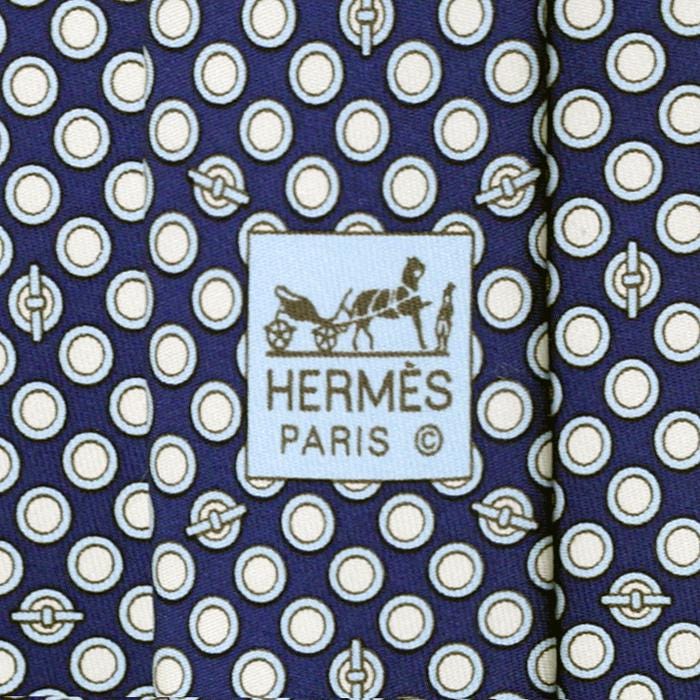 Hermes Men's Silk Tie Geometric Pattern 5250 | Necktie Cravate