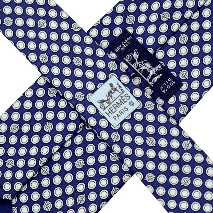 Hermes Men's Silk Tie Geometric Pattern 5250 | Necktie Cravate