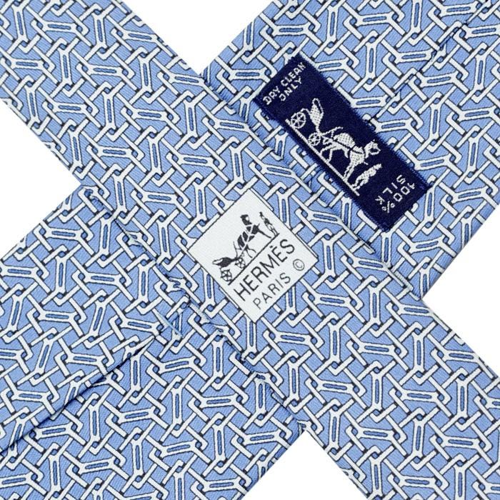 Hermes Men's Silk Tie Geometric Pattern 5050 | Necktie Cravate