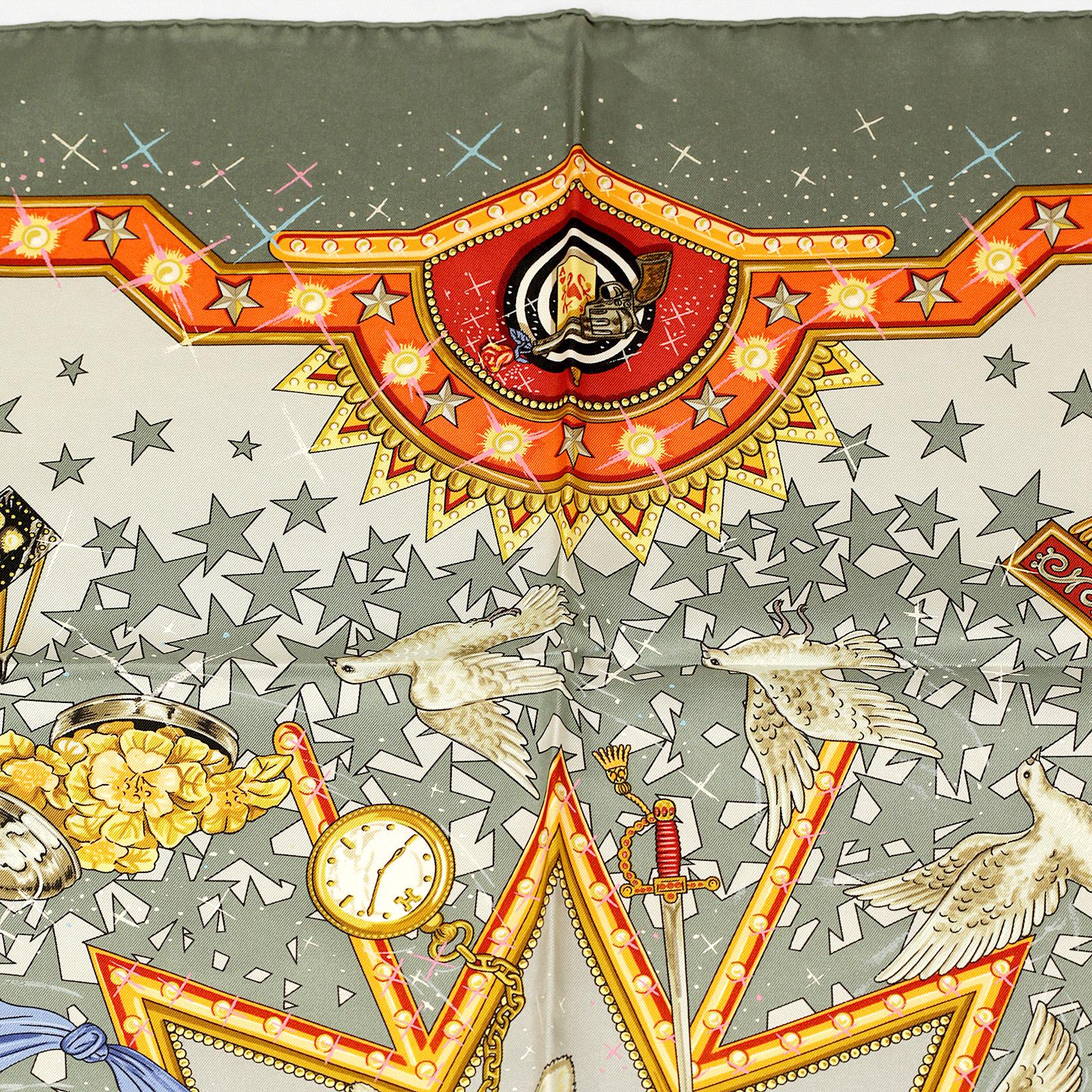 Hermes Scarf "La Magie" by Claudia Stuhlhofer Mayr 90cm Silk