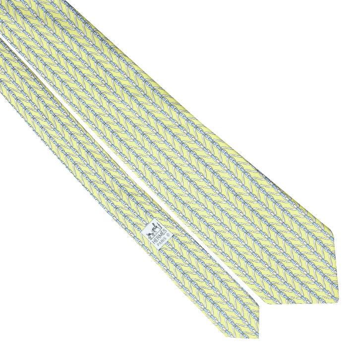 Hermes Men's Silk Tie Geometric Pattern 5364 | Necktie Cravate