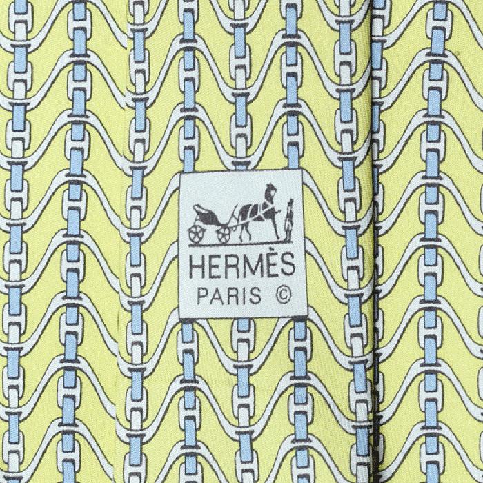 Hermes Men's Silk Tie Geometric Pattern 5364 | Necktie Cravate