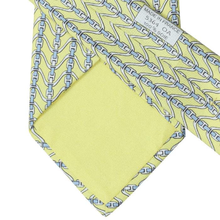 Hermes Men's Silk Tie Geometric Pattern 5364 | Necktie Cravate
