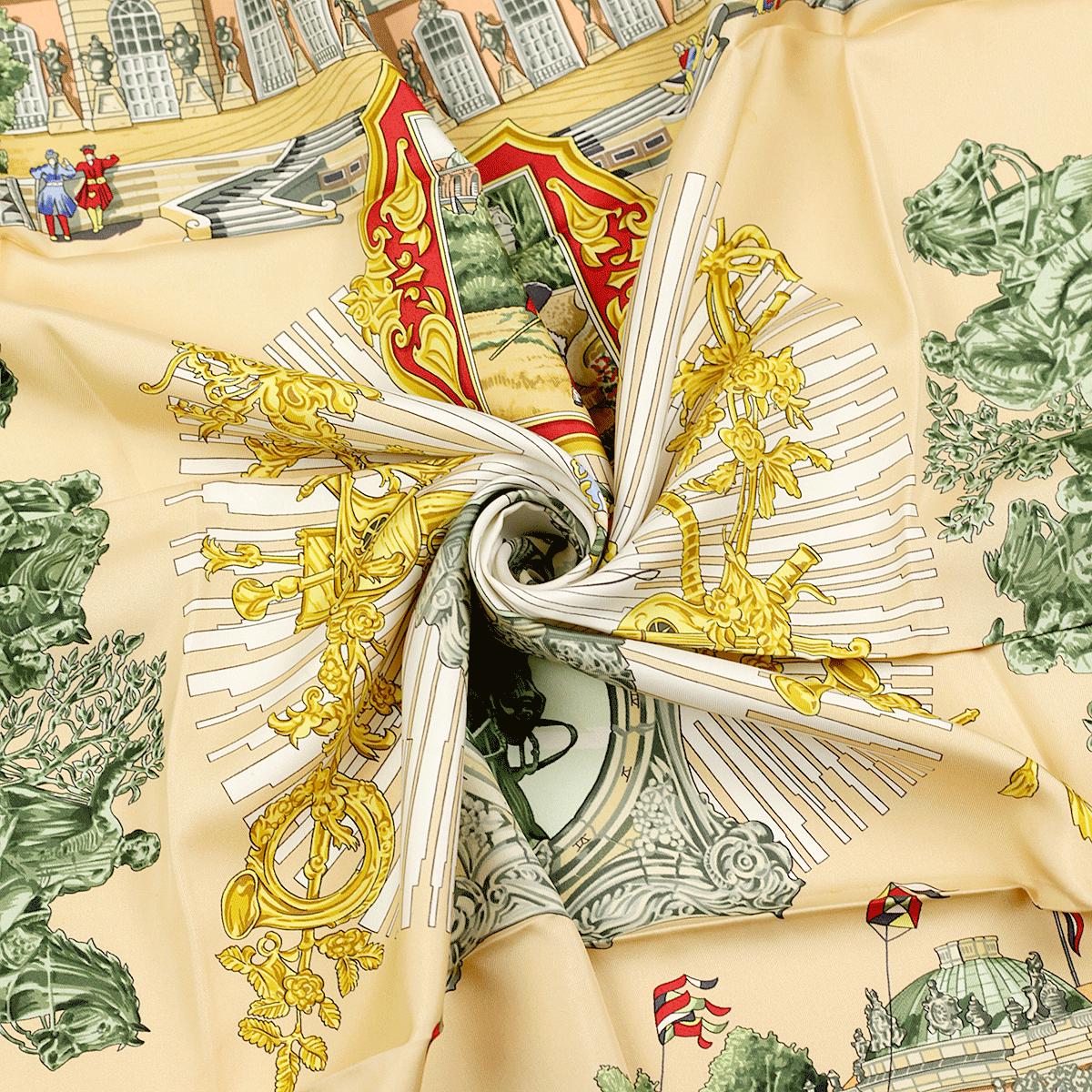 Hermes Scarf "Sanssoucy" by Loic Dubigeon 90cm Silk