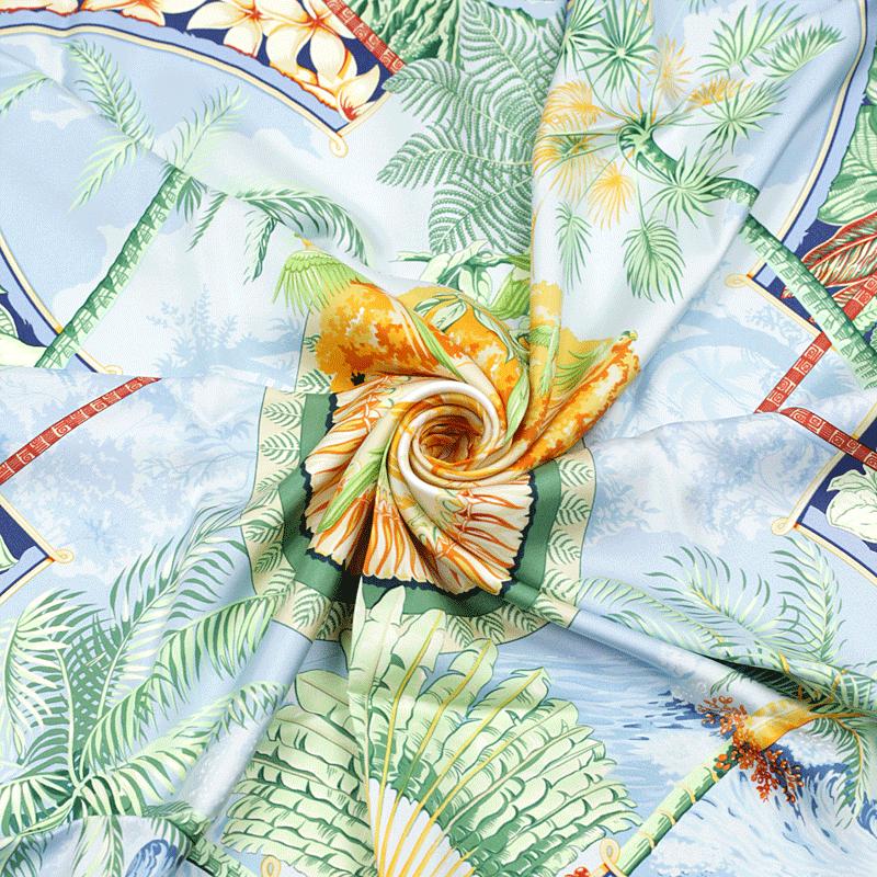 Hermes Scarf "Aloha" by Laurence Bourthoumieux 90cm Silk | Carre Foulard