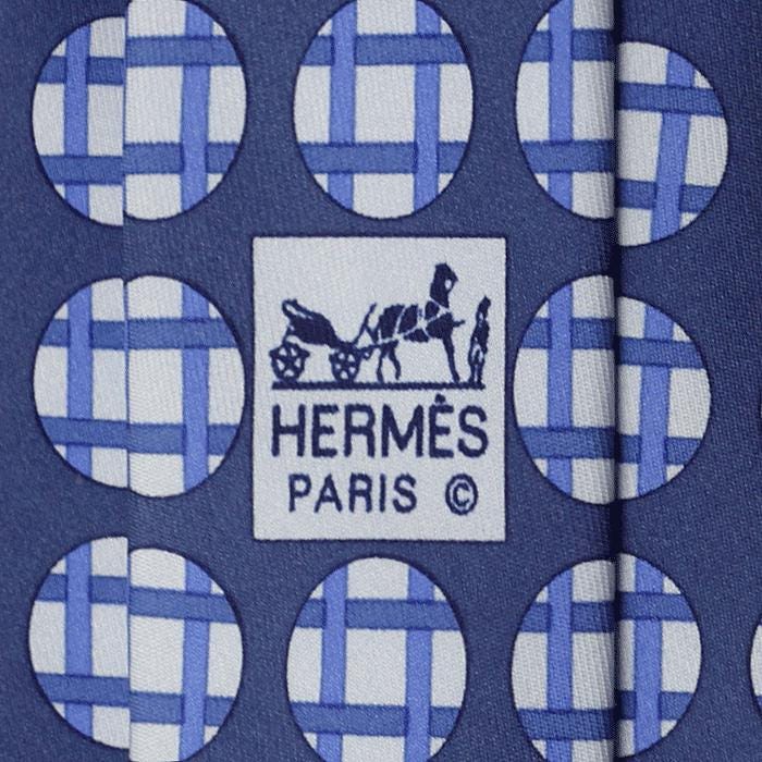 Hermes Men's Silk Tie Geometric Twillpop Pattern 5311 | Necktie Cravate