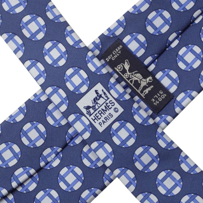 Hermes Men's Silk Tie Geometric Twillpop Pattern 5311 | Necktie Cravate